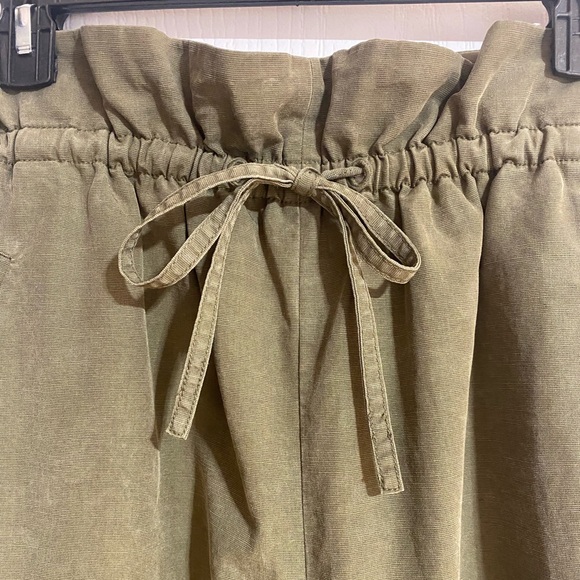 Aritzia Babaton Paperbag Wide Leg Princess Pants Lyocell Olive Green Size Small - Picture 5 of 9